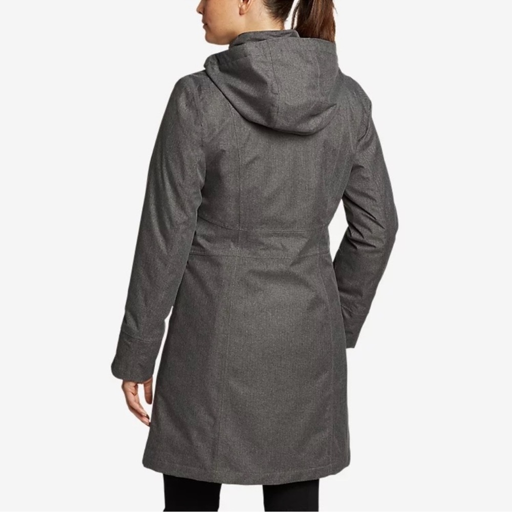Eddie Bauer Women's Girl on the Go Insulated Waterproof Trench Coat - Gray MP - Picture 2 of 15